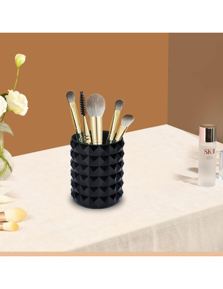 Organizador de Brochas de Maquillaje Funtygy Acrílico Negro 8cm Organizador de Brochas de Maquillaje Funtygy Acrílico Negro 8cm