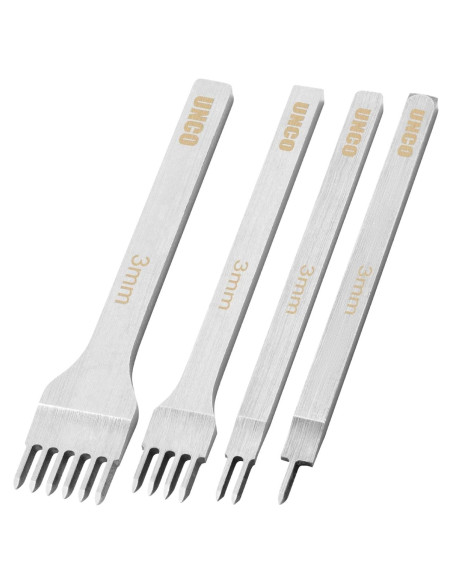 Kit de Herramientas de Costura de Cuero UNCO - 4 Piezas 3 mm Kit de Herramientas de Costura de Cuero UNCO - 4 Piezas 3 mm