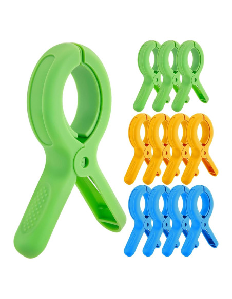 Clips para Toallas de Playa Minyaluck - 12 Pcs Multicolor Clips para Toallas de Playa Minyaluck - 12 Pcs Multicolor