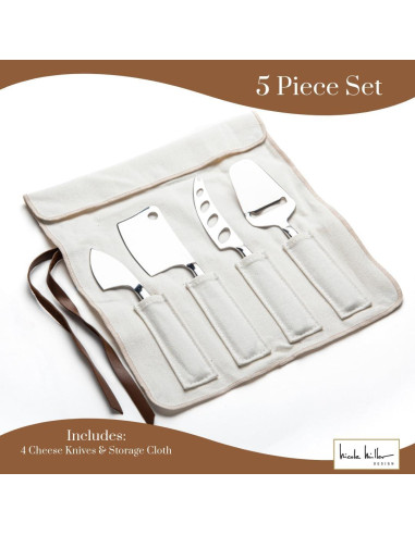Conjunto de cuchillos para queso Nicole Miller 4 piezas acero