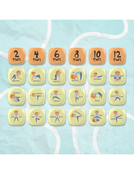 Dados de Ejercicio Skywin para Niños - Fitness Divertido 6 Caras