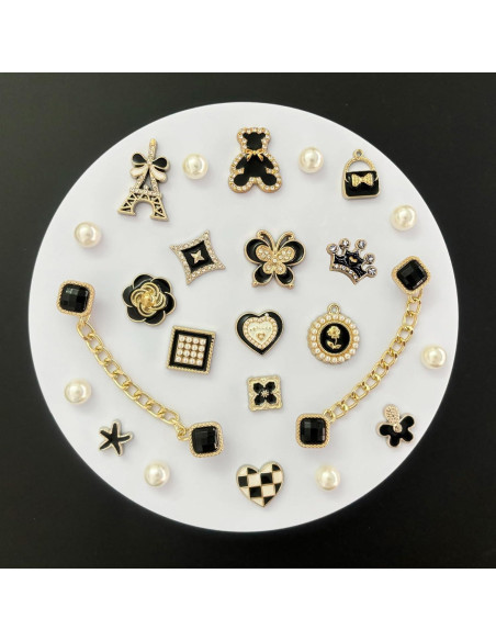 Juego de Encantos para Zapatos Brillantes Mujeres - 24 Accesorios Juego de Encantos para Zapatos Brillantes Mujeres - 24 Accesorios
