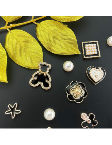 Juego de Encantos para Zapatos Brillantes Mujeres - 24 Accesorios