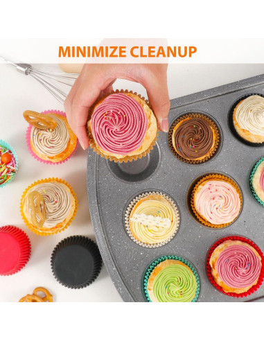 Forros para Cupcake Caperci Negros Estándar 200 Unidades