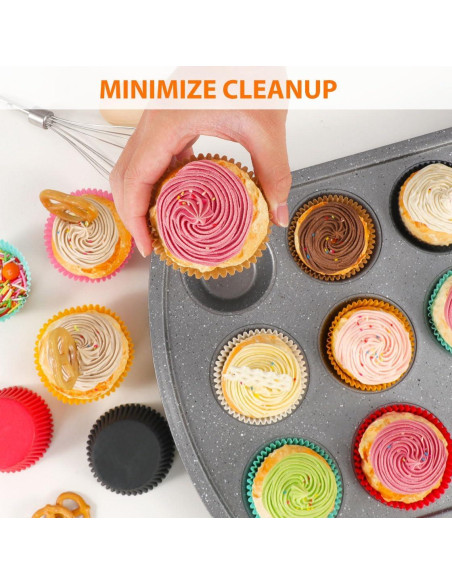 Forros para Cupcake Caperci Negros Estándar 200 Unidades Forros para Cupcake Caperci Negros Estándar 200 Unidades