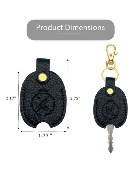 Funda de Llave de Cuero Suave KRSURERICHER Negra para Llaves Rotas Funda de Llave de Cuero Suave KRSURERICHER Negra para Llaves Rotas