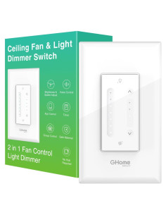 Interruptor Regulador Inteligente GHome SW19-1 para Ventilador de Techo