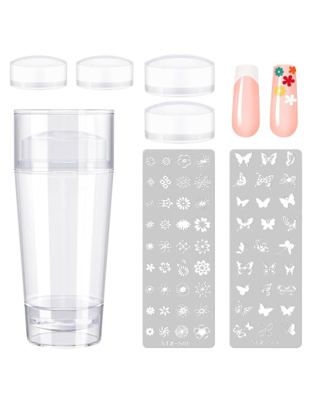 Kit de Estampado de Uñas Subay - 2 Estampadores, 2 Placas, 4 Cabezas Kit de Estampado de Uñas Subay - 2 Estampadores, 2 Placas, 4 Cabezas