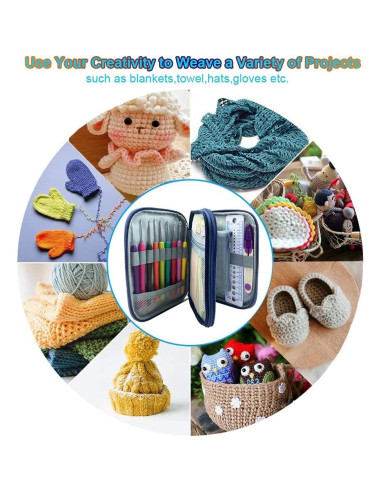 Kit de Crochet Completo Mdoker 100 Piezas con Estuche Ergonómico
