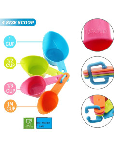 Juego de Tazas Medidoras de Plástico HINMAY para Mascotas 2