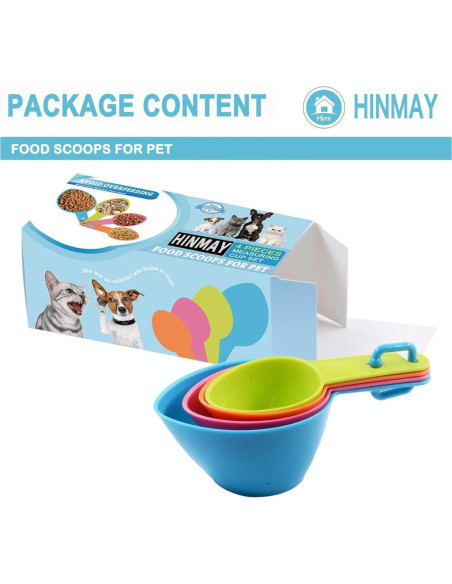 Juego de Tazas Medidoras de Plástico HINMAY para Mascotas Juego de Tazas Medidoras de Plástico HINMAY para Mascotas