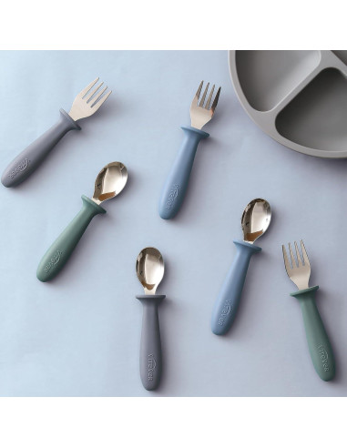 Set de Utensilios para Niños VITEVER 6 Piezas Acero Inoxidable