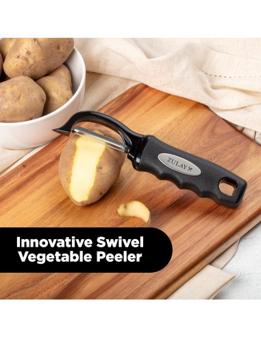 Pelador de Verduras Zulay Kitchen Giratorio Acero Inoxidable
