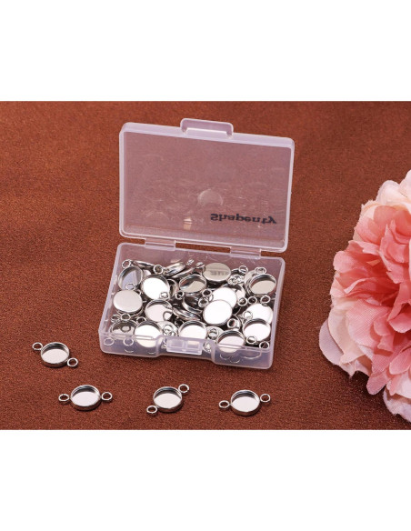 Conectores de Bandeja Redondos Shapenty 50PCS Acero Inoxidable 8mm Conectores de Bandeja Redondos Shapenty 50PCS Acero Inoxidable 8mm