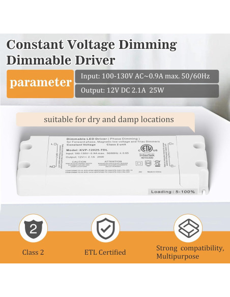 Transformador LED Regulable 12V 25W Vanesa - Compatible Lutron Transformador LED Regulable 12V 25W Vanesa - Compatible Lutron