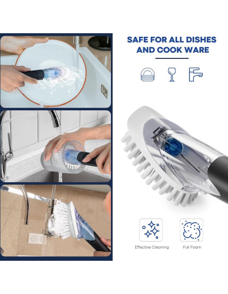 RIMAY Cepillo de Platos con Dispensador de Jabón - 2 Unidades RIMAY Cepillo de Platos con Dispensador de Jabón - 2 Unidades