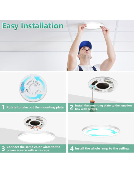 Lámpara de Techo LED Brightever 7" 15W 1600LM 5000K Lámpara de Techo LED Brightever 7" 15W 1600LM 5000K