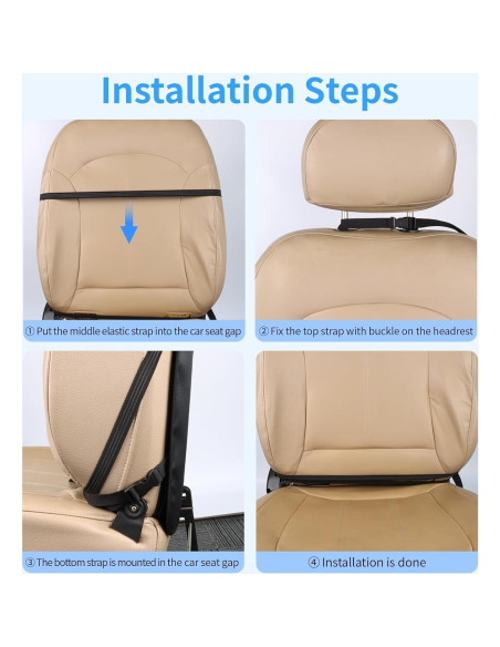 Protector de Asiento de Coche Viaviat FT016 Beige-A 2-Pack Protector de Asiento de Coche Viaviat FT016 Beige-A 2-Pack