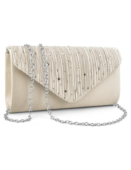 Cartera de Noche TINDTOP para Mujeres Albaricoque 18.3x10.2cm Cartera de Noche TINDTOP para Mujeres Albaricoque 18.3x10.2cm