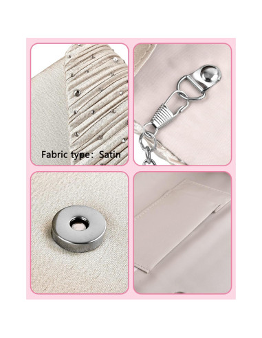 Cartera de Noche TINDTOP para Mujeres Albaricoque 18.3x10.2cm