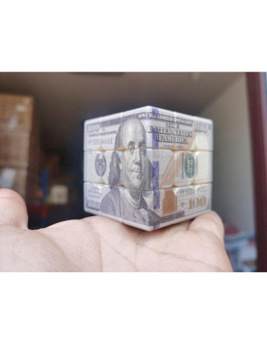 Cubo Mágico 3x3 Cuberspeed Billete de Cien Dólares