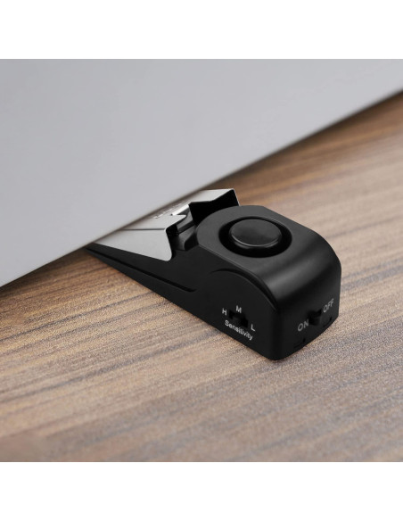 Alarma de Tope de Puerta EMDMAK 120DB Negra - Sin Instalación Alarma de Tope de Puerta EMDMAK 120DB Negra - Sin Instalación