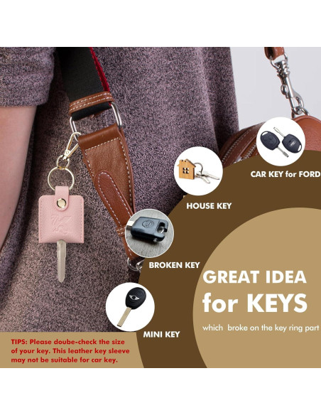 Funda de Llave de Coche KARENSKEYS 2pcs Cuero Duradero Funda de Llave de Coche KARENSKEYS 2pcs Cuero Duradero