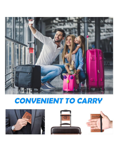 Funda de Pasaporte LOHASLIFE Negra con Bloqueo RFID y Regalo