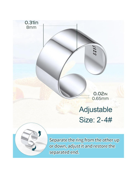 Anillo de Dedo del Pie ChicSilver Plata Esterlina 925 Ajustable Anillo de Dedo del Pie ChicSilver Plata Esterlina 925 Ajustable