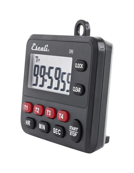 Temporizador Digital de Cocina Escali DR6 4 Eventos con Alarma Temporizador Digital de Cocina Escali DR6 4 Eventos con Alarma