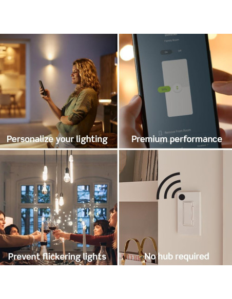 Interruptor Regulador Inteligente Leviton Decora 0-10V Wi-Fi Interruptor Regulador Inteligente Leviton Decora 0-10V Wi-Fi
