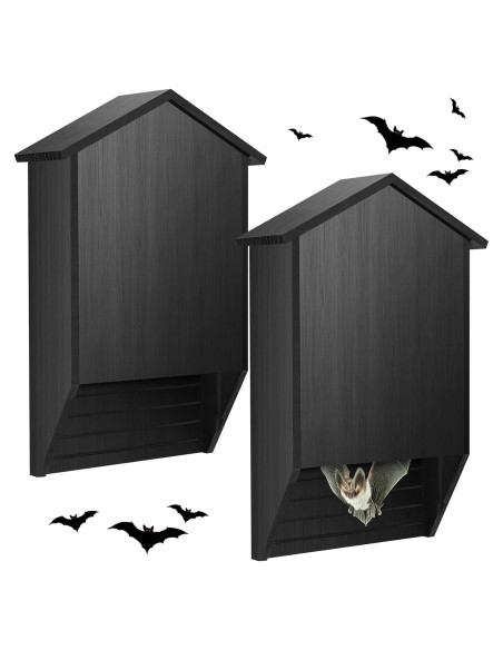 Casa para Murciélagos Wenqik de Madera 2 Cámaras 40x27 cm Casa para Murciélagos Wenqik de Madera 2 Cámaras 40x27 cm