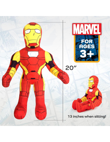 Almohada de Peluche Iron Man Marvel 55 x 22 cm Roja Almohada de Peluche Iron Man Marvel 55 x 22 cm Roja