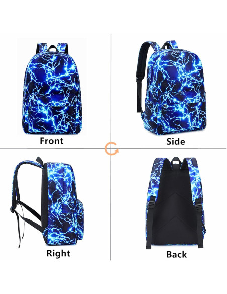 Mochila Escolar Impermeable 43 cm Azul para Niños y Adolescentes Mochila Escolar Impermeable 43 cm Azul para Niños y Adolescentes