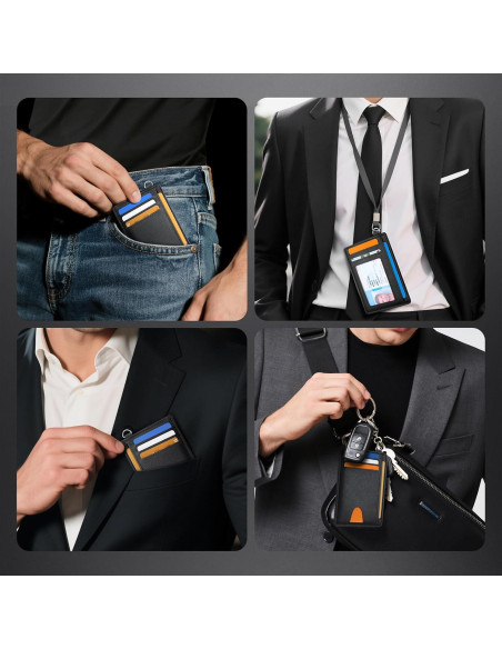 Cartera Slim Mayski RFID Minimalista Unisex Negra Cartera Slim Mayski RFID Minimalista Unisex Negra