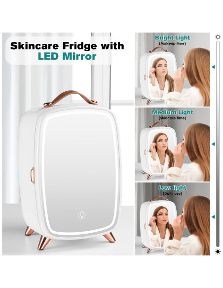 Refrigerador Mini JSTPRO 6L para Cuidado de la Piel y Maquillaje Refrigerador Mini JSTPRO 6L para Cuidado de la Piel y Maquillaje