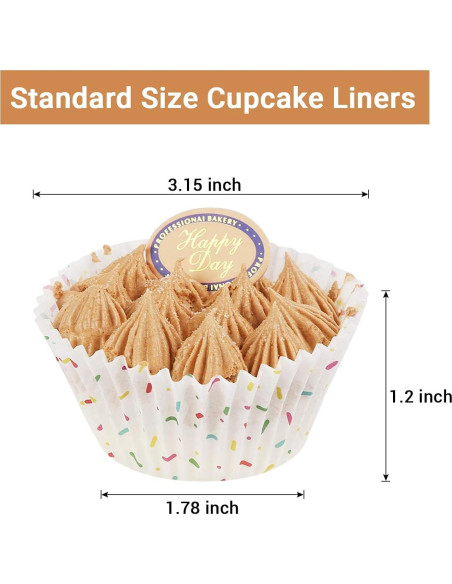 Forros para Cupcake Gifbera Blancos con Chispas - 200 Unidades Forros para Cupcake Gifbera Blancos con Chispas - 200 Unidades