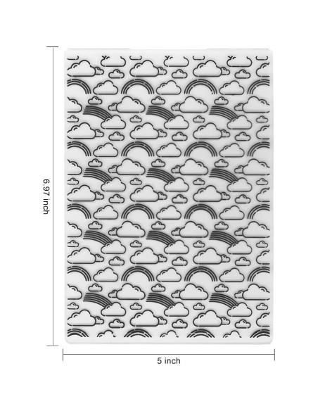 Carpetas de Embossing Plástico LANGFON Nublado 12.7x17.7 cm Carpetas de Embossing Plástico LANGFON Nublado 12.7x17.7 cm