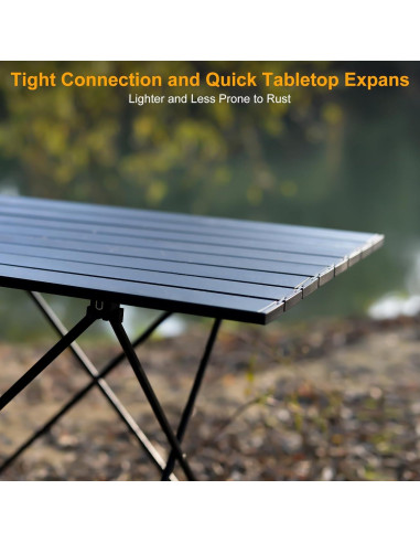Mesa Plegable de Camping Audoyon 40x32 cm Negra