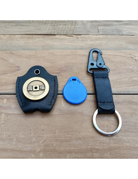 Funda de Llave de Coche de Cuero MEEBOY Negra - Hecha a Mano Funda de Llave de Coche de Cuero MEEBOY Negra - Hecha a Mano