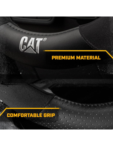 Cubierta de Volante CAT Suede Negro/Gris 36.8-38.1 cm Cubierta de Volante CAT Suede Negro/Gris 36.8-38.1 cm