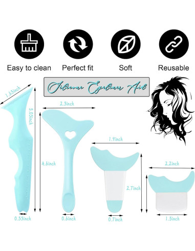 Kit de Plantillas de Eyeliner Reutilizables CHENYOUSH Verde