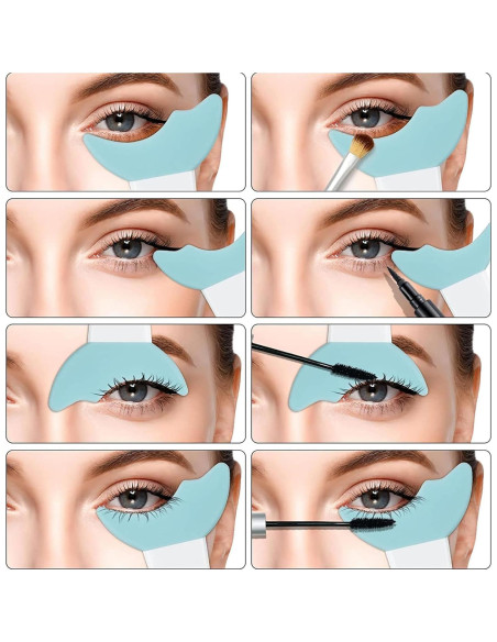 Kit de Plantillas de Eyeliner Reutilizables CHENYOUSH Verde Kit de Plantillas de Eyeliner Reutilizables CHENYOUSH Verde