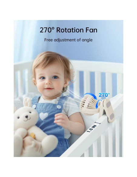 Ventilador Personal Recargable SWEETFULL S27 Beige 3 Velocidades Ventilador Personal Recargable SWEETFULL S27 Beige 3 Velocidades