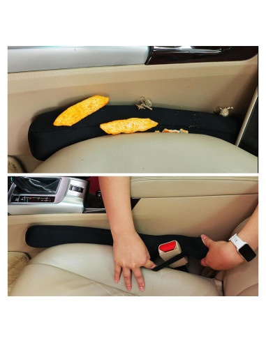 Relleno Espacio Asiento Auto Amooca Set 2 Piezas Ajuste Universal