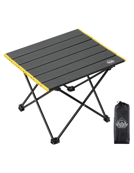 Mesa de Camping Plegable EHHLY Compacta de Aluminio Negra Mesa de Camping Plegable EHHLY Compacta de Aluminio Negra
