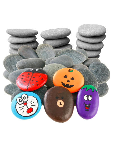 30 Rocas Naturales para Pintar KvyusFlourish 5-8 cm Gris 30 Rocas Naturales para Pintar KvyusFlourish 5-8 cm Gris