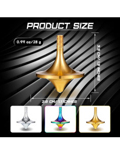 Juguete Antiestrés Giratorio de Metal Leitee - 3 Piezas 2