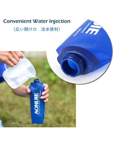 Botella de Agua Plegable TRIWONDER 250ml Sin BPA para Correr
