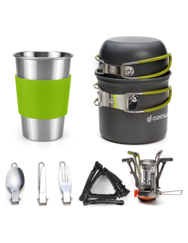 Kit de Utensilios de Cocina para Camping Odoland 10 Piezas